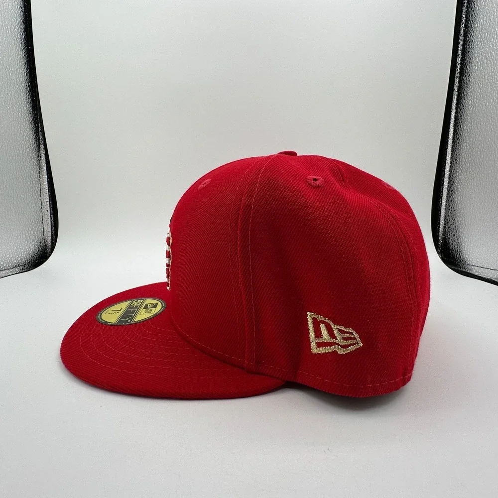 Oakland Athletics New Era Fourth of July 59FIFTY Fitted Hat Size 7 5/8 Red NEW